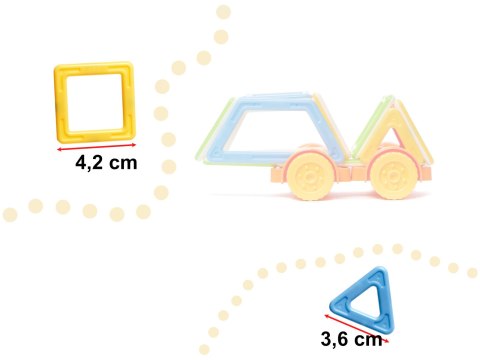 Klocki magnetyczne MAGICAL MAGNET MINI 38szt 3+ v1 Klocki magnetyczne MAGICAL MAGNET MINI 38szt 3+ v1