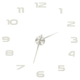 Zegar ścienny duży naklejany na ścianę 80-120cm srebrny 12 cyfr