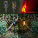 Lampy solarne ogrodowe pochodnie 12LED 4szt.