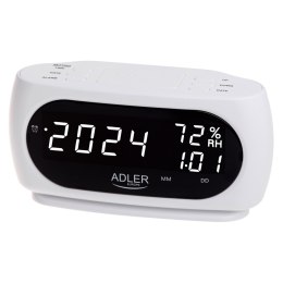 Adler AD 1186W Zegar budzik z pomiarem temperatury wilgotności