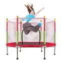 Trampolina ogrodowa dla dzieci siatka 140cm 55inch czerwona