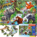 CASTORLAND Puzzle 40 układanka elementów Maxi Jungle Animals - Zwierzęta z Dżungli 4+