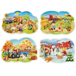 CASTORLAND Puzzle 4w1 układanka Four Seasons - Cztery Pory Roku 4+