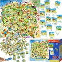 Mapa Polski 128 elementów 6+ CASTORLAND Puzzle edukacyjne układanka