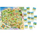 Mapa Polski 128 elementów 6+ CASTORLAND Puzzle edukacyjne układanka