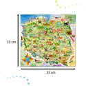 Mapa Polski 128 elementów 6+ CASTORLAND Puzzle edukacyjne układanka