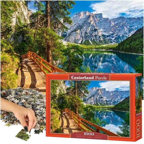 CASTORLAND Puzzle układanka 1000 elementów Braies Lake, Italy - Jezioro Braies Włochy 68x47cm