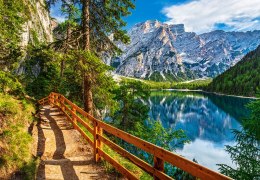 CASTORLAND Puzzle układanka 1000 elementów Braies Lake, Italy - Jezioro Braies Włochy 68x47cm