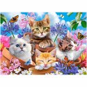 CASTORLAND Puzzle układanka 120 elementów Kittens with Flowers - Koty w kwiatach 6+