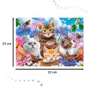 CASTORLAND Puzzle układanka 120 elementów Kittens with Flowers - Koty w kwiatach 6+