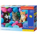 CASTORLAND Puzzle układanka 300 elementów Kittens in Yarn Store - Kotki w kłębach wełny 8+