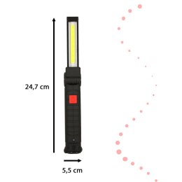 Lampa warsztatowa latarka USB 5 trybów magnes hak akumulator 1200 mAh