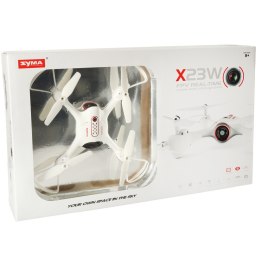 Dron z kamerą na pilota zdalnie sterowany RC Syma X23W 2.4GHz 4CH FPV Wi-Fi biały