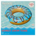 BESTWAY 36118 Koło do pływania dmuchane Donut niebieskie 107cm max 100kg