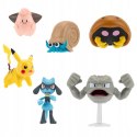 POKEMON Pikachu Cleffa Riolu Geodude Omanyte Kabuto figurki bitewne