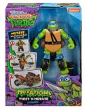 WOJOWNICZE ŻÓŁWIE NINJA TURTLES Twist n Mutate Leonardo figurka motocykl