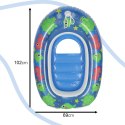 BESTWAY 34037 Kółko do pływania dla niemowląt koło pontonik dla dzieci dmuchany z siedziskiem łódka ponton materac niebieski 3-6